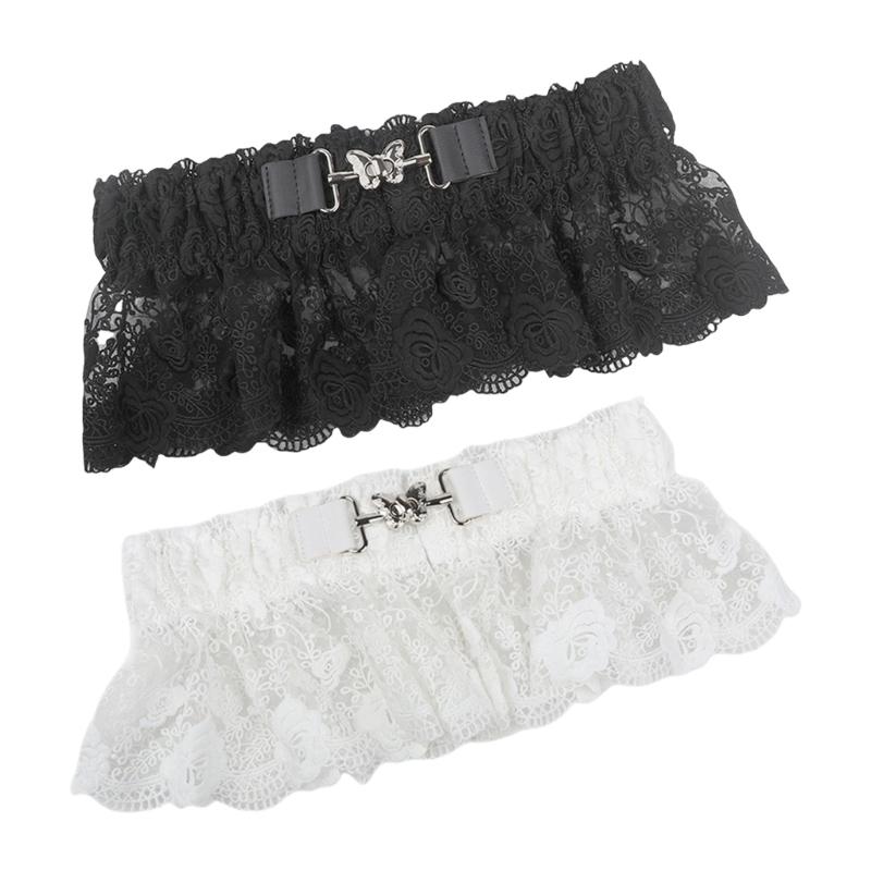 Adjustable Waist Cincher Belt Elastic Support Stretch Belt For Daily Wear Fitness Gym Classical Black Lace