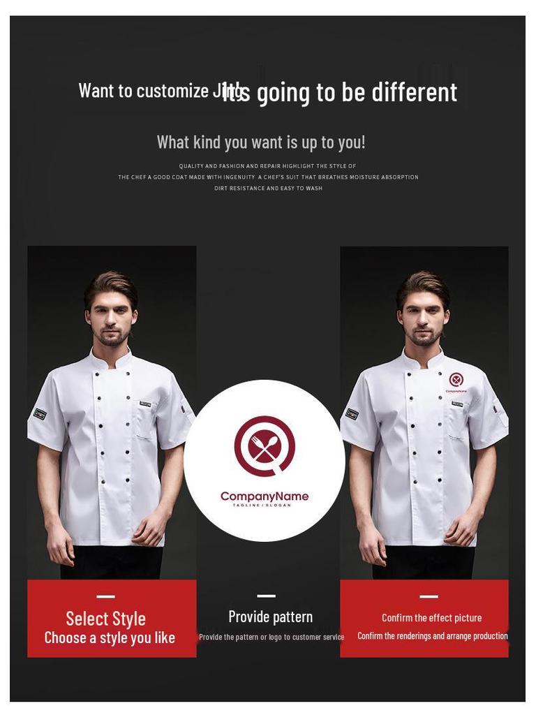 Chef Uniform - Unisex Short Sleeve, Breathable Mesh for Restaurant or Canteen