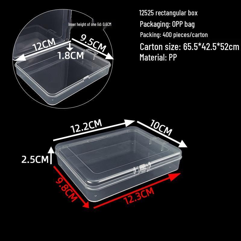 Cutie de depozitare și afișare pentru feronerie din plastic transparent