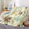 Büffelkaros Ahorn Flanell Decke Weiche Überwurfdecke Blätter Eicheln Kürbisse Libelle Schmetterling Sofa Bett Dekor Halloween Geschenke