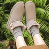 Fashion Winter Snow Boots 2025 New Classical Cow Leather Soft Soled Thick Plush Warm Round Head Women Boots Low Top Cotton Boots Women