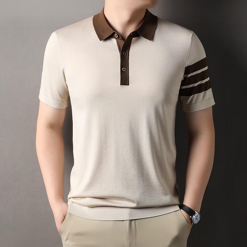 IMAGINEX Men s Business Casual Short Sleeve Knit T-Shirt L