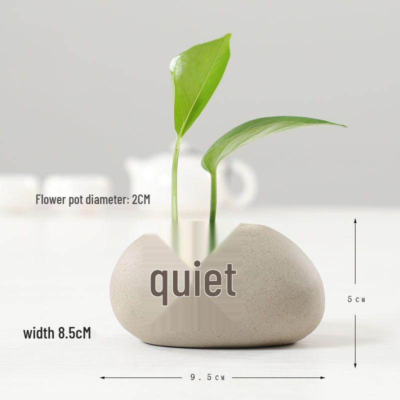 Mały ceramiczny wazon zen do hydroponiki i kompozycji ze świeżych kwiatów
