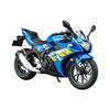 1/12 Scale Suzuki GSX-250R Motorcycle Toy Alloy Diecast Model Sound and Light Toys Rubber Tires Miniature Racing Model Present for Kid