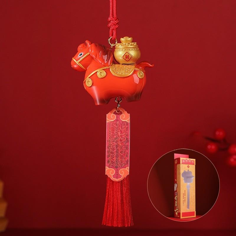Car Pendant With Resin Material For Festive Year Of The Horse Decor