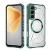 KEYSION Transparent Magnetic Case for Infinix Hot 50 4G Silicone+PC Heavy Duty Shockproof Phone Cover for Infinix Hot 50 Pro+ 4G