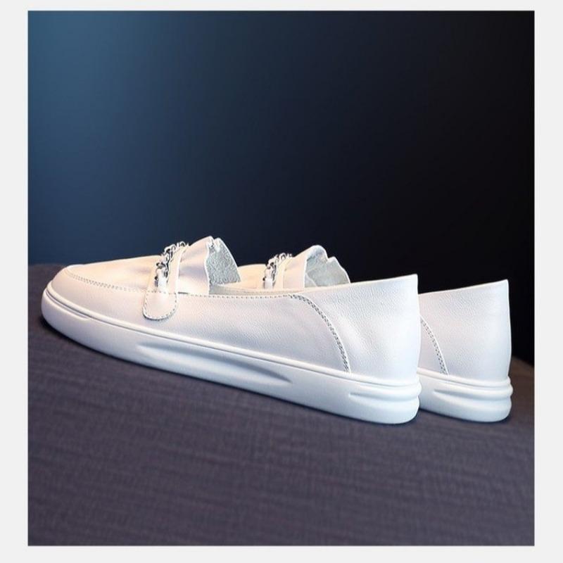 Fashion Classic Beige Loafers Women Breathable Leather Shoes Casual Shoes Women Slip-on Peas Shoes for Women Footwear Mocasines Hombre