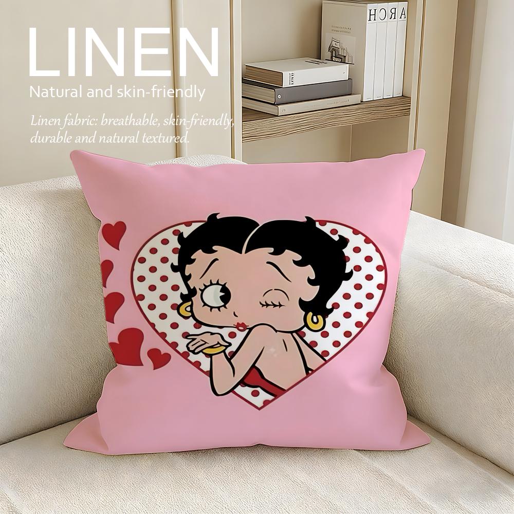 Classic Betty Boop Cushion Cover Pillowcase Set Pcs x x Breathable Washable Sofa Cushion Cover