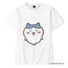 Chiikawa Cartoon Print Kurzarm T-Shirt Slim Fit Streetwear Teens Lässiges Oberteil