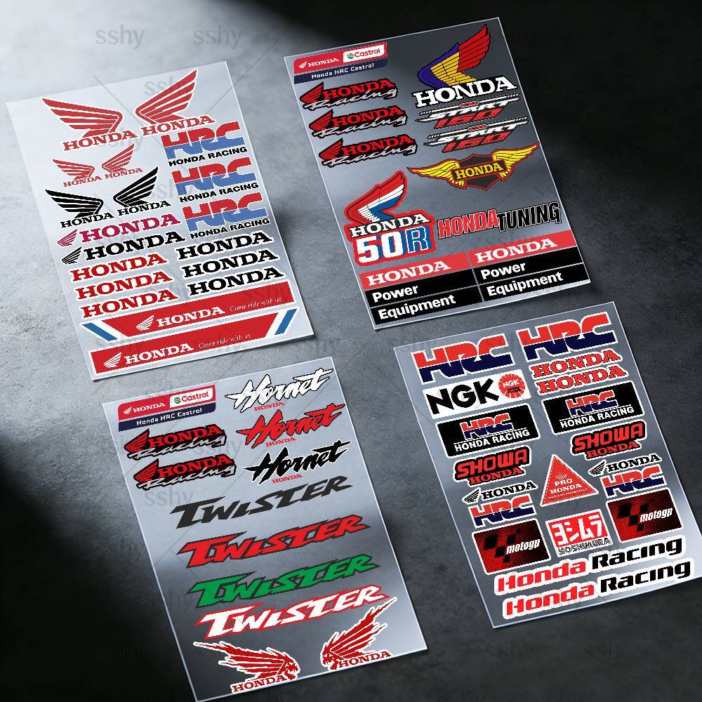 ARA1 For HONDA Reflective Motorcycle Stickers, 3M Safety Warning At Night In the Dark Scooter Helmets