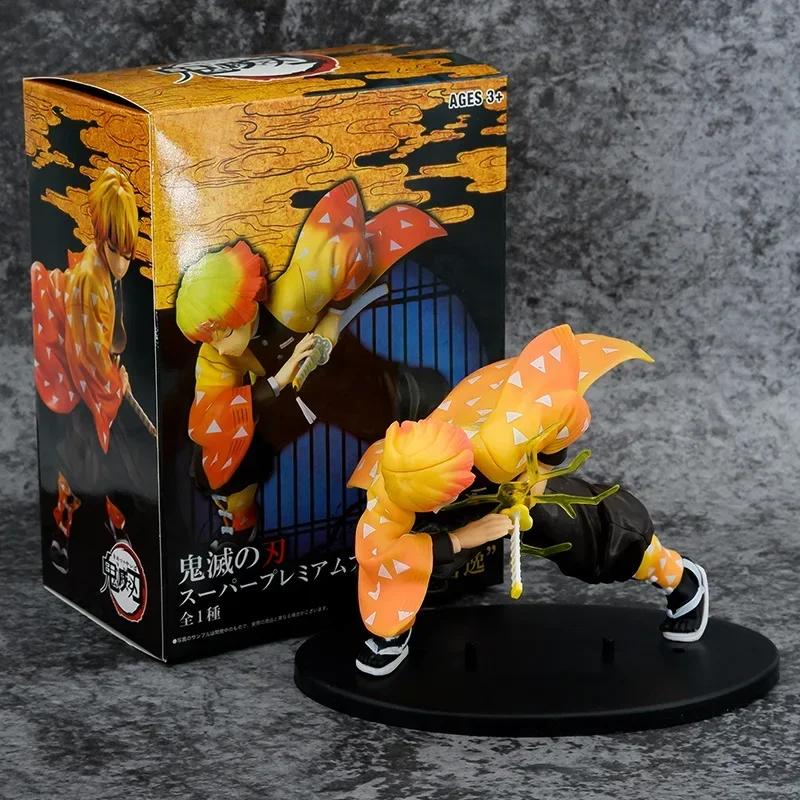 Anime Demon Slayer Cartoon Tanjirou Kyoujurou Zenitsu Action Figure Kimetsu No Yaiba Model Statue Collectible Pvc Kid Gifts Toys