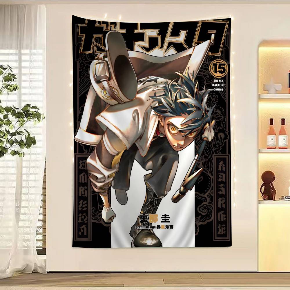 Japanese Supernatural Combat Anime GGachiakuta Hippie Wall Hanging Tapestries Bohemian Wall Tapestries Mandala INS Home Decor