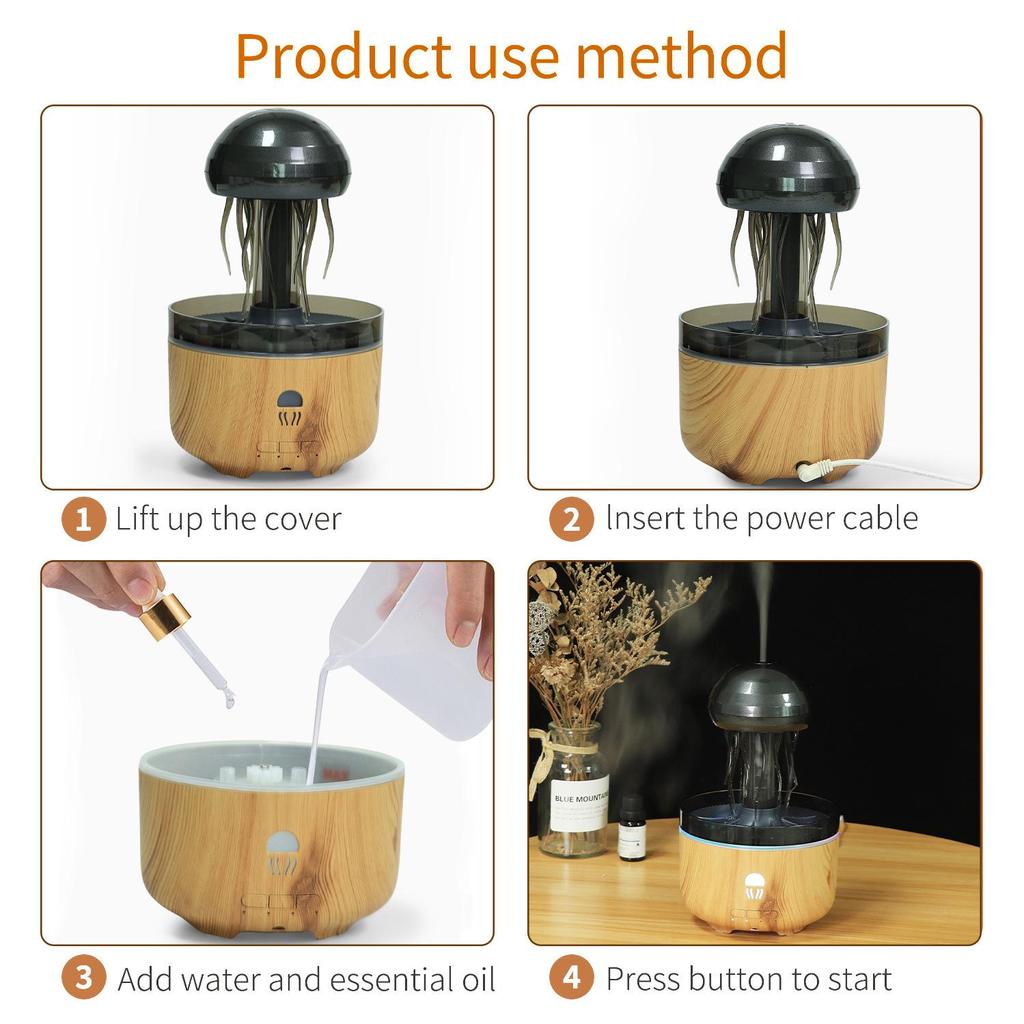 Jellyfish Light Ultrasonic Aroma Diffuser & Humidifier for Office/Bedroom