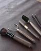 Kettle and Six Gentlemen Tea Ceremony Set - Coarse Pottery & Alloy Accessories