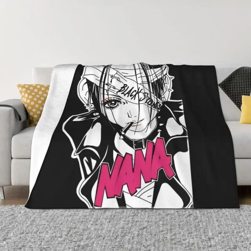 Breathable Soft Flannel Autumn Japanese Harajuku Anime Manga Throw Blanket for Couch Office Bedding Nana Osaki Blankets