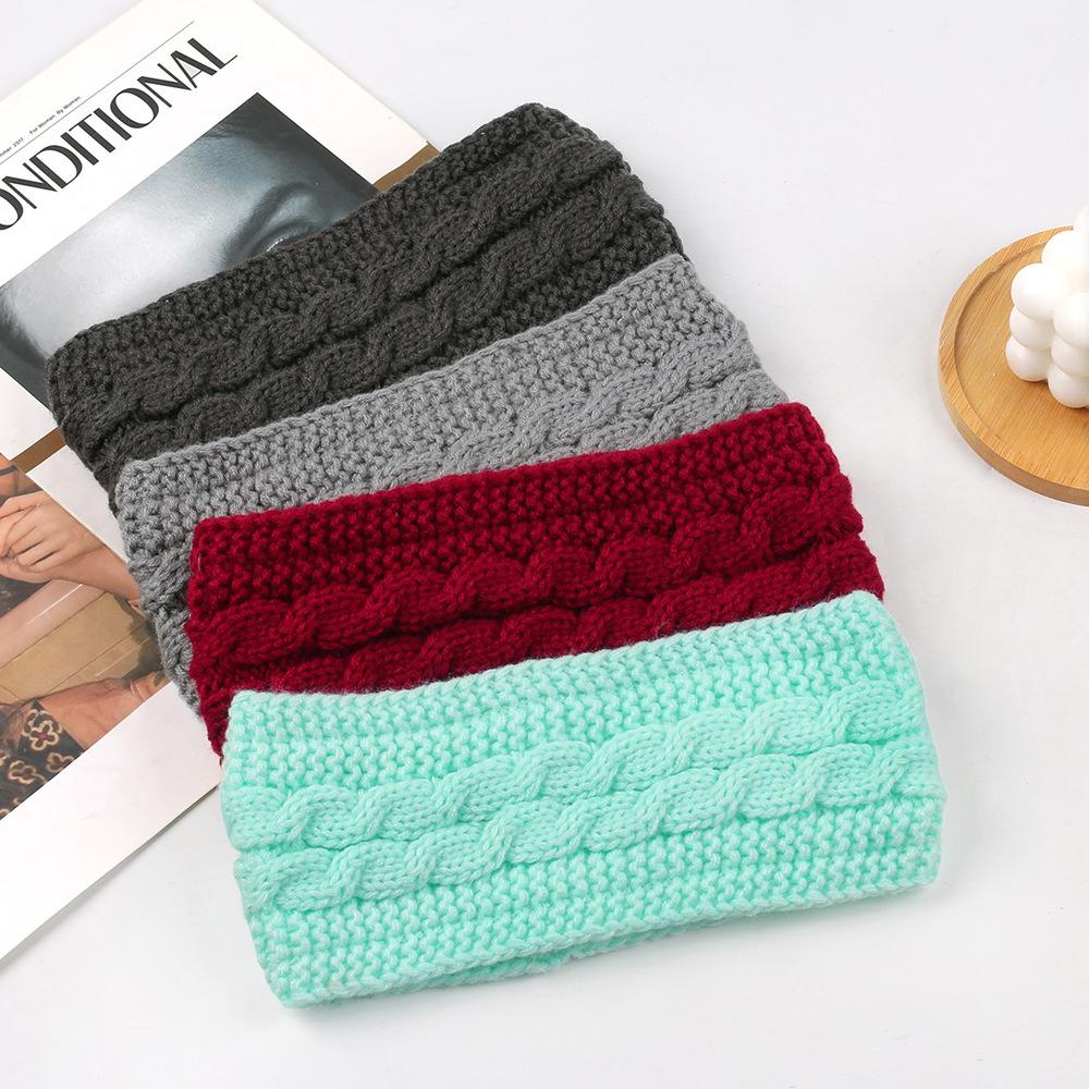 Womens Thermal Ribbed Thick Fleece Lined Winter Headband Wrap Ear Warmer