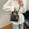 Fashion hand carry small square bag, the new niche simple women's bag of the season, trendy versatile single shoulder messenger bag