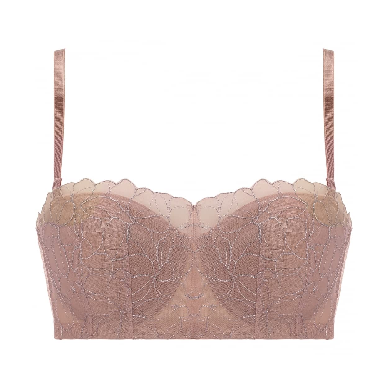 

Бюстгальтер без бретелей AMOSTYLE Sparkling Ocean M002 Размер E65 (Съемные бретели), (бежевый),