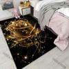 Golden Flowers Pattern Carpet for Living Room Bedroom Bedside Floor Mat Sofa Table Area Rugs Home Decor Luxury Gifts