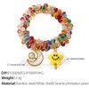 New Sweet Dopamine Color Crystal DIY Peach & Pineapple Pendant Hair Tie, Hair Accessories for Women
