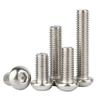 304 Stainless Steel Half-Round Inner Hexagon Machine Screw, M2-M10
