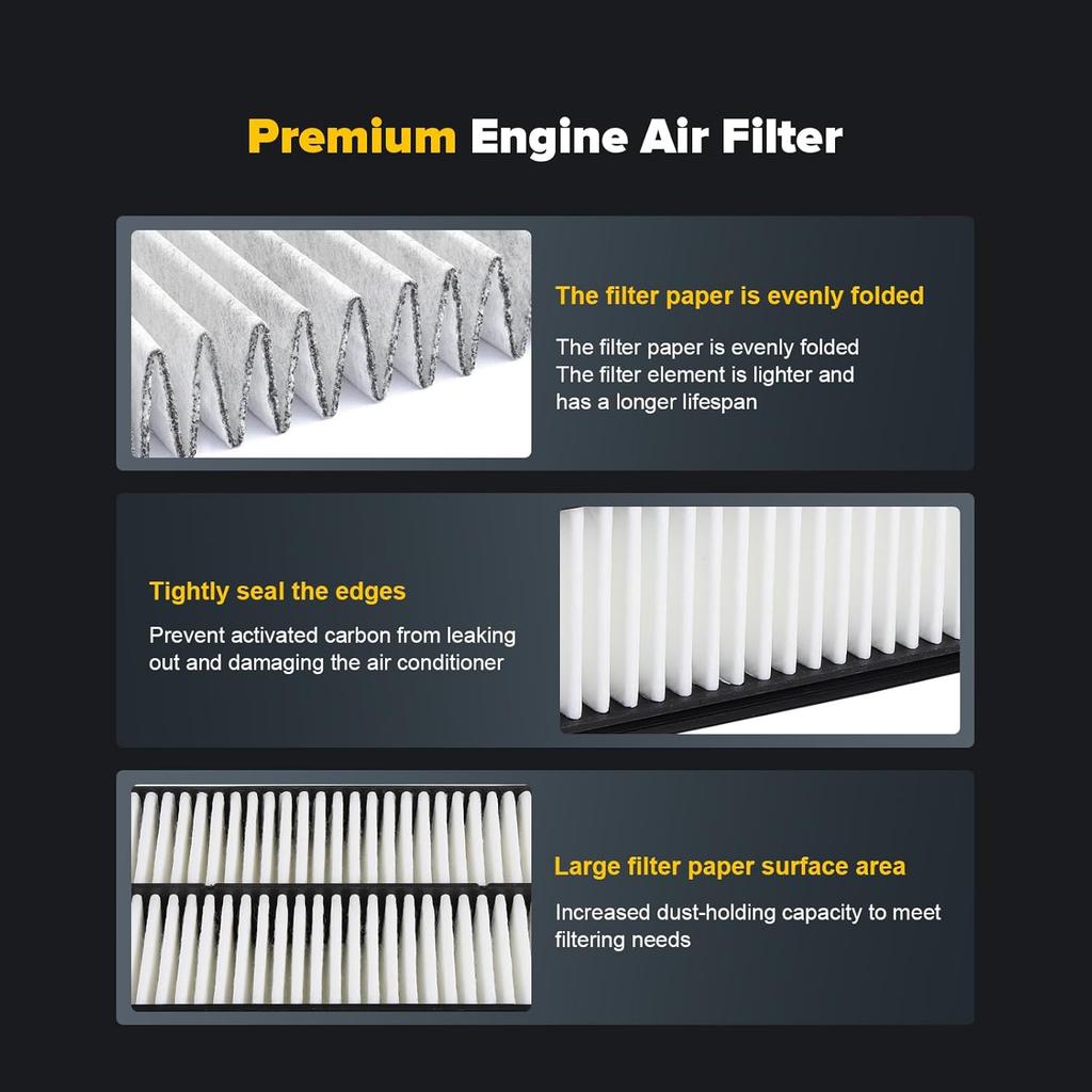 OCPTY Engine Air Filter CA10755 for 11-24 for Dodge Durango | 11-22 for Jeep | 13-18 for Lexus ES350 | 15-17 for Lexus NX200t | 13-18 for Toyota