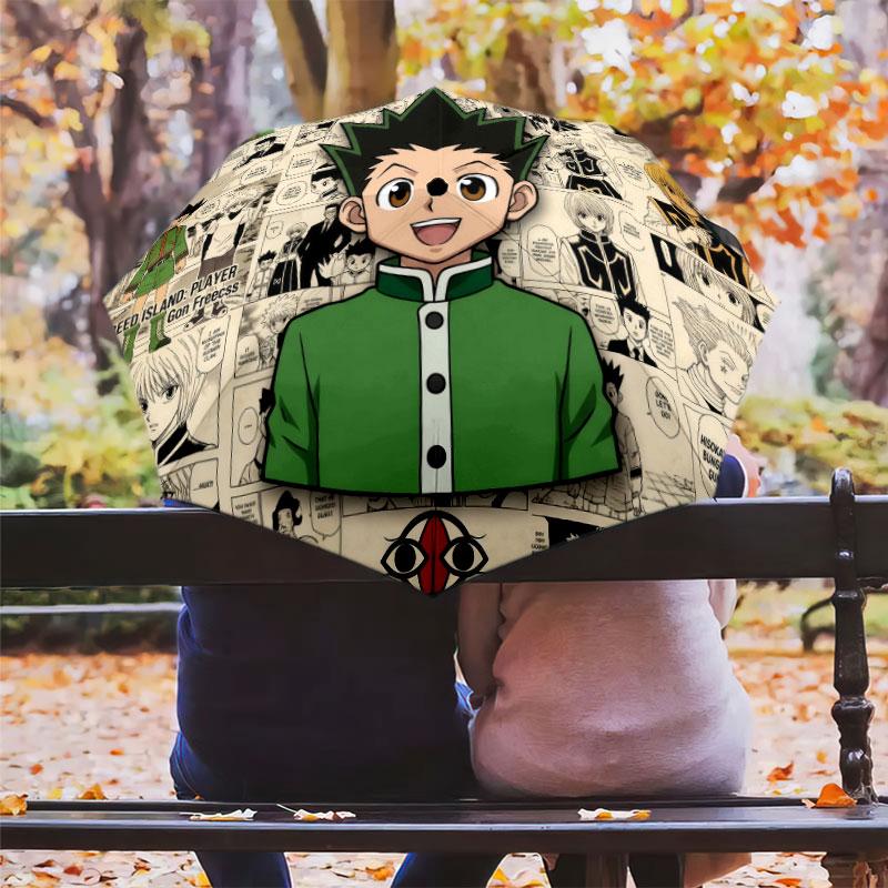 1 PC Automatic Folding Umbrella - Hunter X Hunter Pattern Portable Foldable Design With 8 Ribs Christmas Birthday Gifts