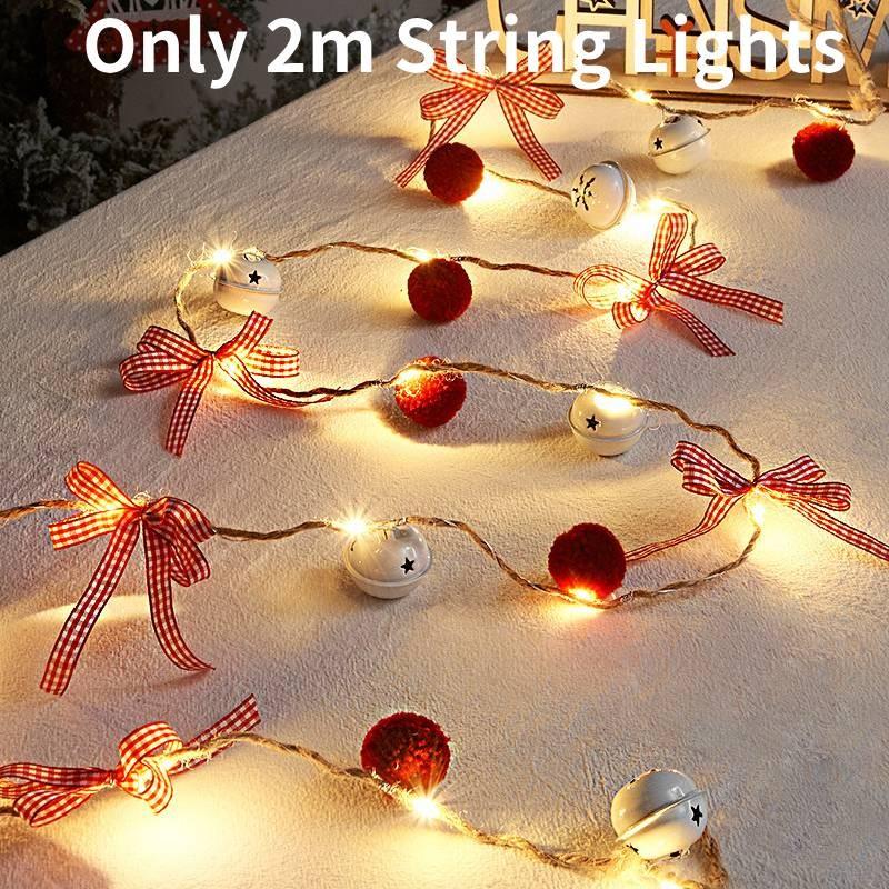 2m Christmas Pine Cone Led String Light Battery Xmas Tree Garland Decors Lamp