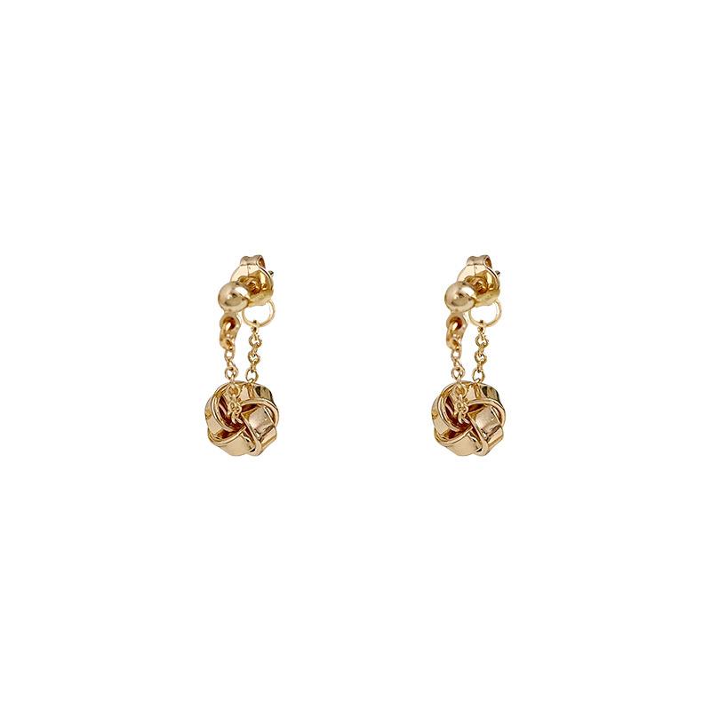 Female Niche Exquisite Simple Versatile Retro Earrings золотой
