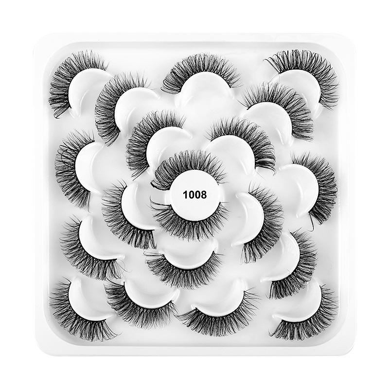 Dd Chemical Fiber Curled False Eyelashes 10 Pairs Of Thick Natural Grafted Eyelashes
