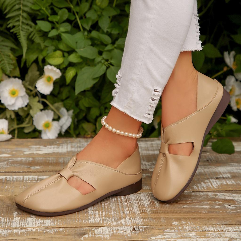 Fashion Women Flats Shoes Casual Leather Loafers Soft Bottom Slip on Ballet Flat Shoes Ladies New Comfortable Moccasins Sneakers Women