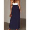 Women S Bohemian Wide Leg Long Elastic Waist Skirt Pants