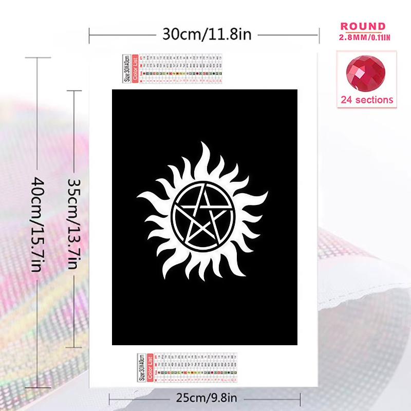 Supernatural Pattern 3pcs 100% Round Full Drill 5D DIY Diamond Painting Embroidery Cross Stitch Rhinestone Décor