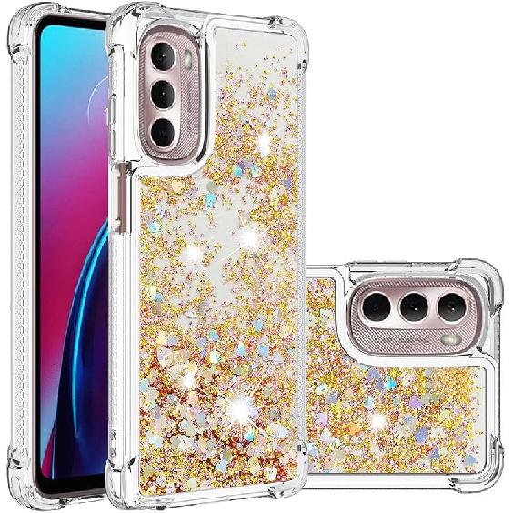 Błyszczące etui na telefon z brokatem dla Motorola Moto G Stylus 5G 2022 Etui Ruchomy piasek Miękkie silikonowe TPU Odporny na wstrząsy Bumper Etui ochronne Kompatybilne z Moto G