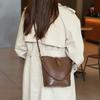 High End Fashion Handbag Bag for Women New Retro Simple Lock Bucket Bag Niche Crossbody Shoulder Bag