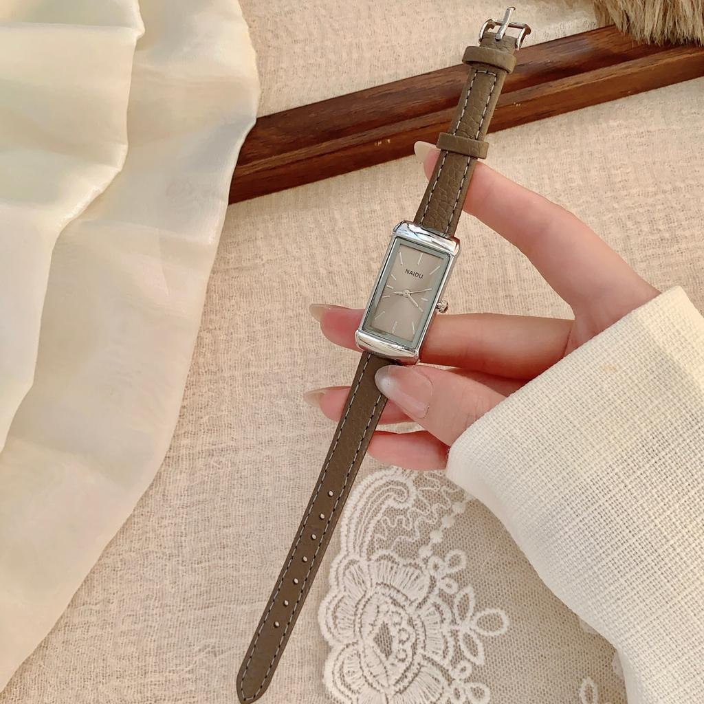 Vintage Square Dial Women's Leather Strap Watch Casual Multi Color Quartz Wristwatch Original Ladies Business Watches Reloj