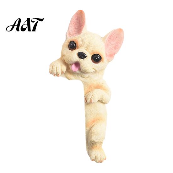 Creative Light Switch Ornament 3D French Bulldog Resin Cover, Cute Cartoon Dog Wall Socket Frenchie Room Decor Decor, Self-Adhesive Animal