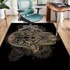 Golden Hamsa Symbol Office Rug Chair Mat, Entryway Carpet, Suitable for Front Door, Bedroom, Living Room, Desk, Holiday Gift