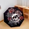 1Pc Skulls Automatic Umbrella - Suitable Travel Outdoor Portable Umbrella Birthday Gift Daily Essentials