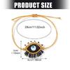 Artistic Glass Bead Eye Charm Bracelet Adjustable Length for Women Men Daily Wear Jewelry Handmade Wrist Accessories