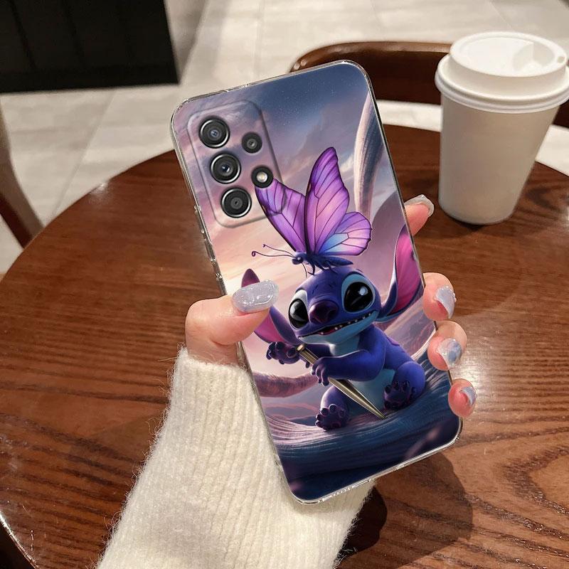 Stitch Disney Clear Case For Samsung Galaxy A57 A37 A56 A36 Cases A55 A54 A35 A26 A07 A17 A16 A06 A34 A15 Soft Shockproof Cover