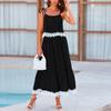 Summer Fashion Short Sleeve Spilice Detailing O Neckline Dress For Women