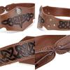 Medieval Embossed Leather Headband Men Medieval Leather Headpiece Medieval Outfit Accessories for Halloween Cosplay