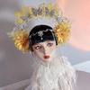 Lolita Fairy Butterfly Halo Crown Headpiece Bridal Wreaths Flowers Headband Women Girl Mermaid Princess Elf Cosplay Headdress