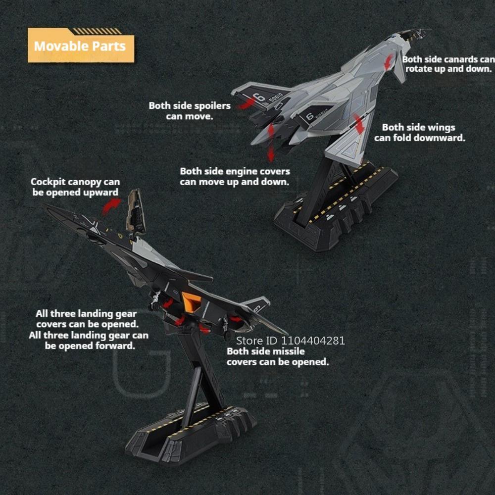 1:72 1:200 Bai Di Type B Aerospace Fighter Alloy Diecast Model Toy Car with Bracket Cockpit Can Be Opened Toy Commemorative Gift