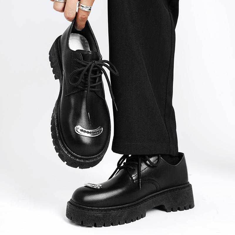 

Туфли дерби с большой головой, мужские туфли для платья, деловые повседневные кожаные туфли, мужская платформа, увеличивающая рост, туфли для костюма, свадебные туфли, универсальные модные туфли 44