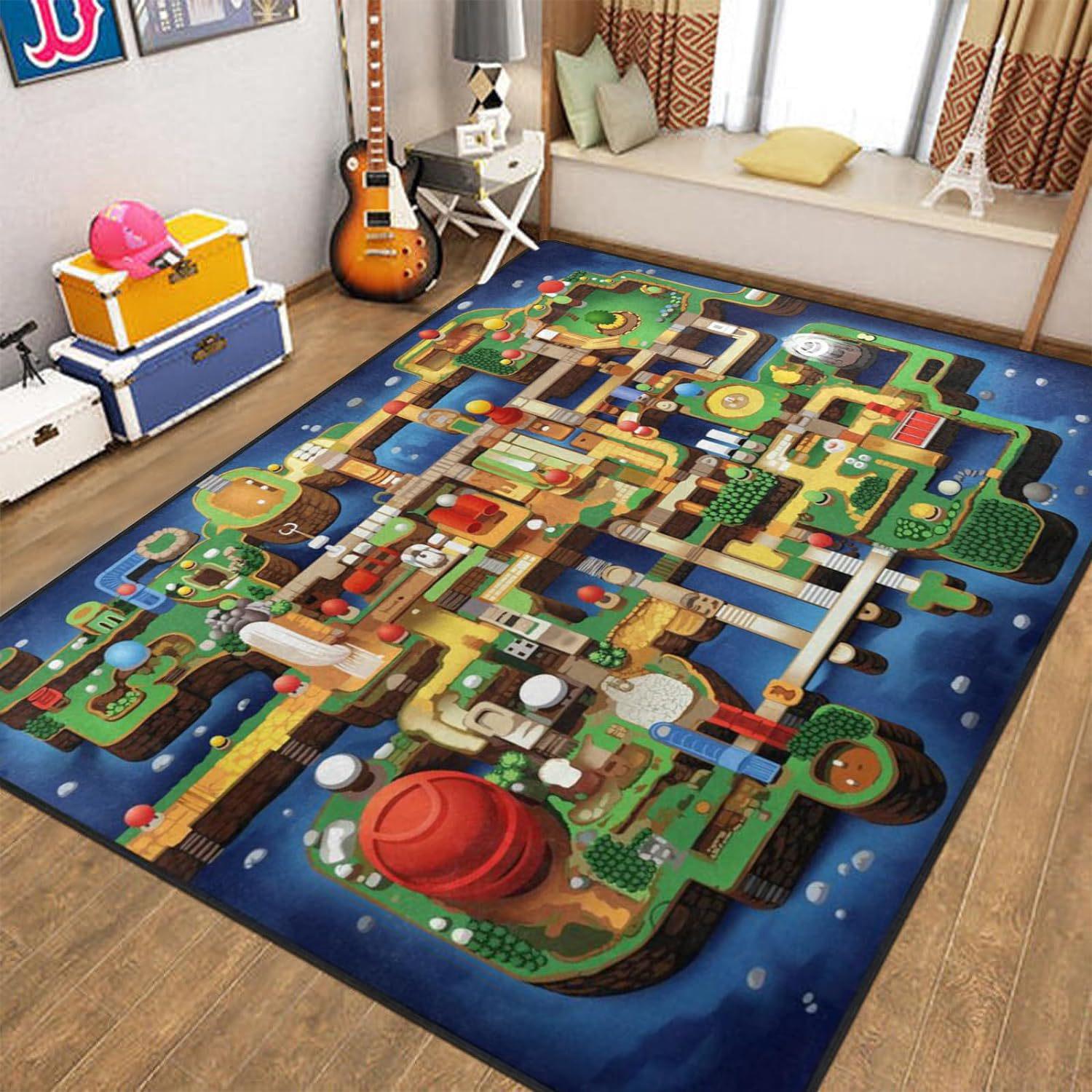 

Детский коврик-головоломка с изображением шоссе из мультфильма - забавный игровой коврик с дорожной картой для детей и комнат родителей и детей 80x120 cm