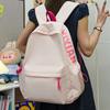 Schoolbag New Minimalist Forest Style Versatile Color-blocked Letter Backpack, Ins-style Large-capacity Backpack, Commuter Schoolbag
