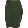 European and American Women's Spring and Summer Temperament Lace-up Solid Color Skirt Two-layer Short Skirt