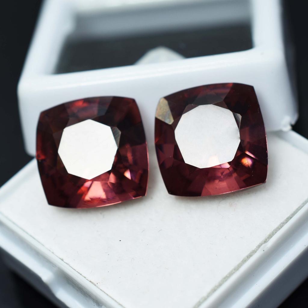 Fabulous Natural Padparadscha Sapphire 20 Ct Square Cushion Certified Gemstone